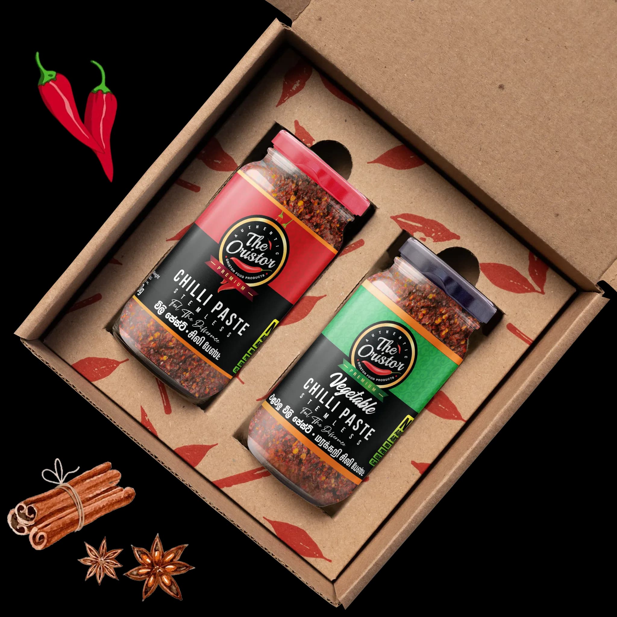 Oristor gift box with two jars
