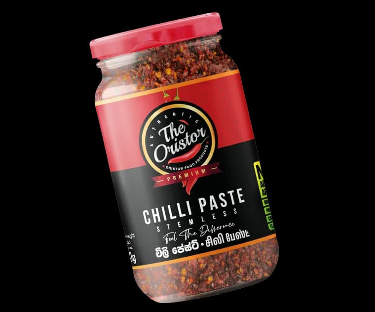 Jar of Oristor stemless chili paste